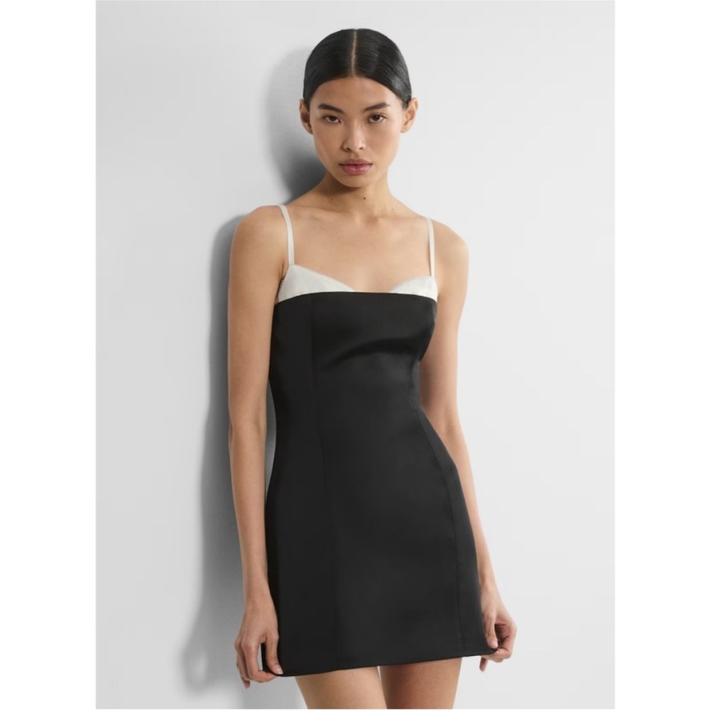 TEN Hypnotize Satin Dress Black Light
Birch Size 2 NWT Aritzia